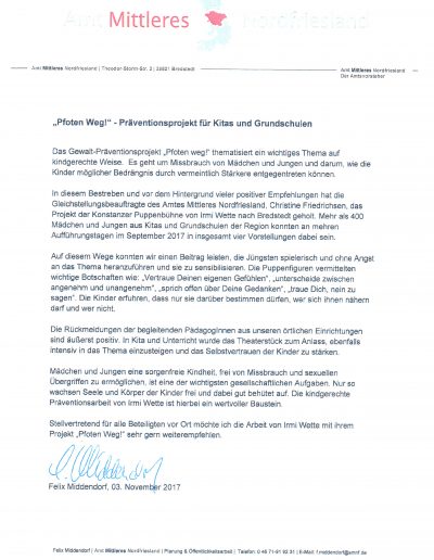 Amt Mittleres Nordfriesland, Felix Middendorf