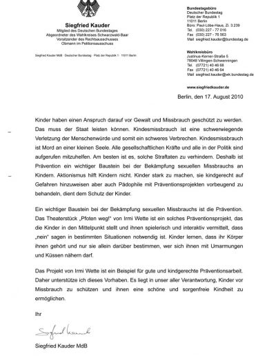 Grußwort Siegfried Kauder